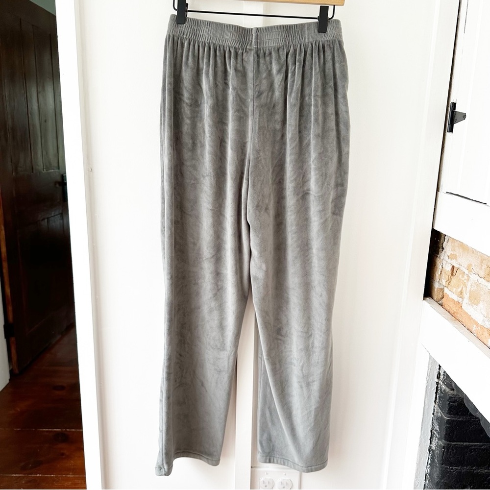 SKIMS green velour track pant